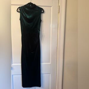 Elegant Green Velvet Dress